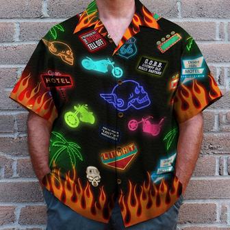 Personalized Biker Hawaiian Shirt Sons Of Arthritis Ibuprofen Chapter Led Pattern | Newhawaiianshirts