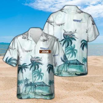 Personalized Boeing 377 Stratocruiser Hawaiian Shirt for Men Dad Veteran, Patriot Day Gift for Husband | Newhawaiianshirts AU