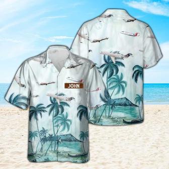 Personalized Bombardier CRJ 200 Hawaiian Shirt for Men Dad Veteran, Patriot Day | Newhawaiianshirts AU