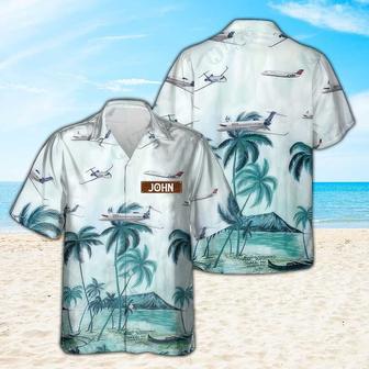 Personalized Bombardier Crj Hawaiian Shirt for Men Dad Veteran, Patriot Day | Newhawaiianshirts UK