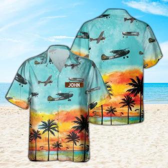 Personalized Cessna Hawaiian Shirt for Men Dad Veteran, Patriot Day, Gift for Husband | Newhawaiianshirts AU