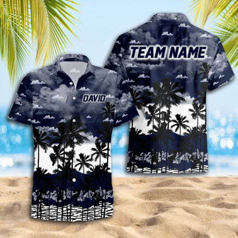 Personalized Connecticut Huski-es Football Team Hawaiian Shirt, Summer Football Team Gift for Fans & Players | Newhawaiianshirts