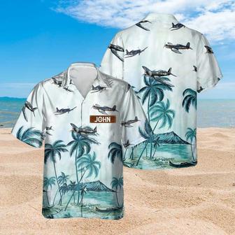 Personalized Corsair Hawaiian Shirt for Men Dad Veteran, Patriot Day, Gift for Husband | Newhawaiianshirts