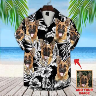 Personalized Custom Photo Dog Flowers Pattern Short-Sleeve Hawaiian Shirt, Pet Hawaiian Shirt, Summer Shirt | Newhawaiianshirts