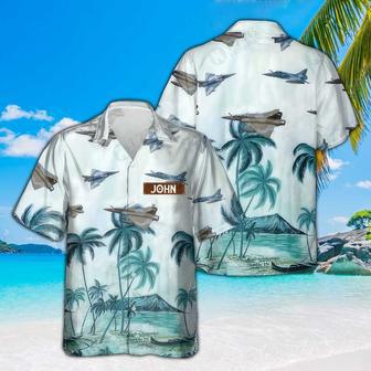 Personalized Dassault Mirage 2000 Hawaiian Shirt for Men Dad Veteran, Patriot Day, Gift for Husband | Newhawaiianshirts CA