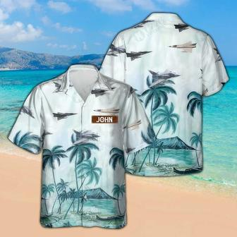 Personalized Dassault Mirage III Hawaiian Shirt for Men Dad Veteran, Patriot Day, Gift for Husband | Newhawaiianshirts UK