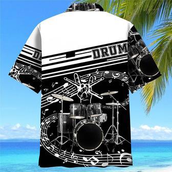 Personalized Drum Black and White Hawaiian Shirt for Drummer, Men, Women | Newhawaiianshirts