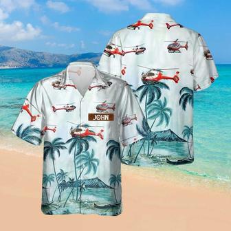 Personalized Eurocopter Colibri Hawaiian Shirt for Men Dad Veteran, Patriot Day, Gift for Husband | Newhawaiianshirts AU