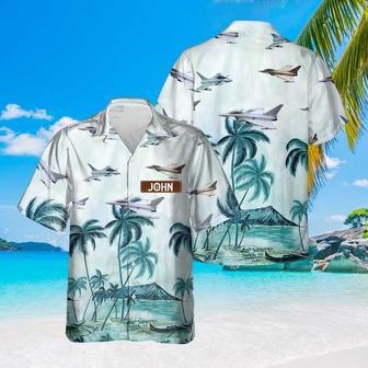 Personalized Eurofighter Typhoon Hawaiian Shirt for Men Dad Veteran, Patriot Day, Gift for Husband | Newhawaiianshirts AU