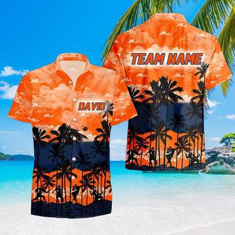 Personalized Fighting Illini Football Team Hawaiian Shirt, Illinois Trending Summer Shirt Gift For Players & Fans | Newhawaiianshirts CA