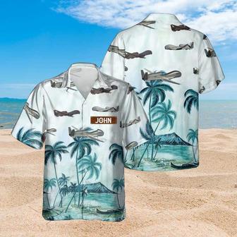 Personalized Global Hawk Hawaiian Shirt for Men Dad Veteran, Patriot Day, Gift for Husband | Newhawaiianshirts