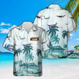 Personalized Globemaster III Hawaiian Shirt for Men Dad Veteran, Patriot Day | Newhawaiianshirts DE