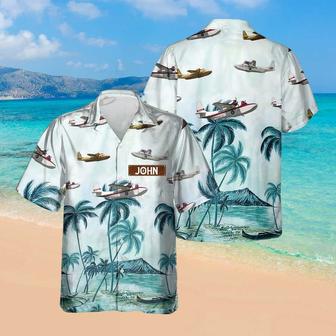 Personalized Grumman Mallard Hawaiian Shirt for Men Dad Veteran, Patriot Day, Gift for Husband | Newhawaiianshirts CA