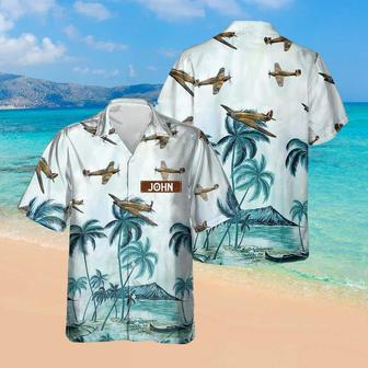 Personalized Hawker Hurricane Hawaiian Shirt for Men Dad Veteran, Patriot Day, Gift for Husband | Newhawaiianshirts DE