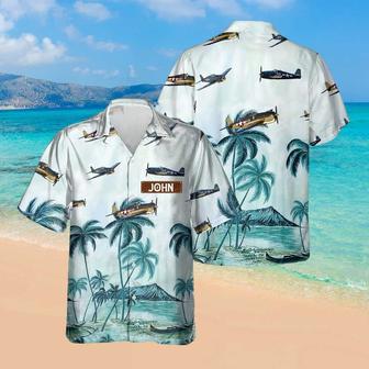 Personalized Hellcat Hawaiian Shirt for Men Dad Veteran, Patriot Day, Gift for Husband | Newhawaiianshirts AU