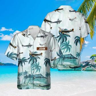 Personalized Junkers JU 52 Ver 2 Hawaiian Shirt for Men Dad Veteran, Patriot Day, Gift for Husband | Newhawaiianshirts AU