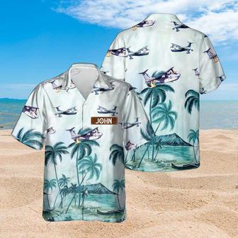 Personalized Marlin Hawaiian Shirt for Men Dad Veteran, Patriot Day, Gift for Husband | Newhawaiianshirts UK