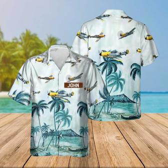 Personalized Messerschmitt BF 109 Hawaiian Shirt for Men Dad Veteran, Patriot Day, Gift for Husband | Newhawaiianshirts AU