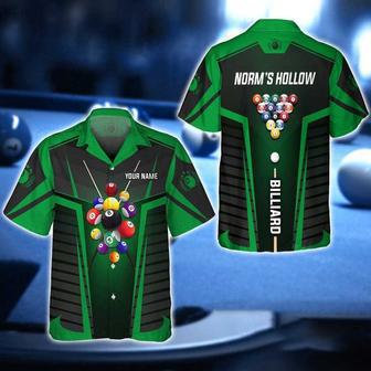 Personalized Multi Color Billiard Ball Hawaiian Shirt, Custom Billiard Team Name, Billiard Team Gift for Summer Vibes | Newhawaiianshirts UK