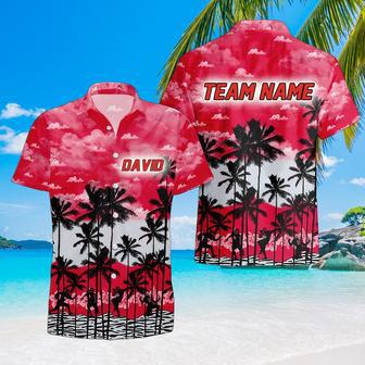 Personalized Rutgers-Scarlet-Knights Hawaiian Shirt, Custom Team Name Trending Summer Shirt Gift For Fans | Newhawaiianshirts UK