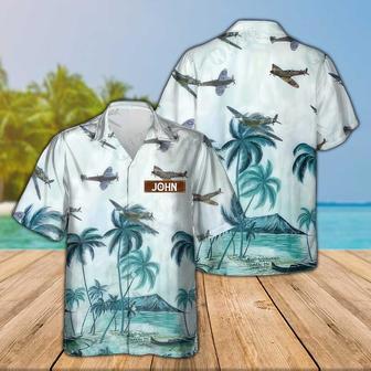 Personalized Supermarine Spitfire Hawaiian Shirt for Men Dad Veteran, Patriot Day, Gift for Husband | Newhawaiianshirts UK