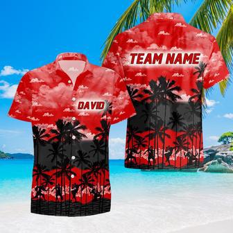 Personalized Texas-Tech-Red-Raiders Hawaiian Shirt, Custom Team Name Trending Summer Shirt Gift For Fans | Newhawaiianshirts DE