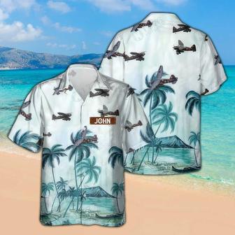 Personalized Westland Lysander Hawaiian Shirt for Men Dad Veteran, Patriot Day, Gift for Husband | Newhawaiianshirts AU