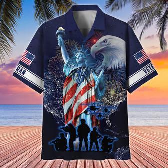 Premium American Pride Of July US Veteran Hawaii Shirt | Newhawaiianshirts CA