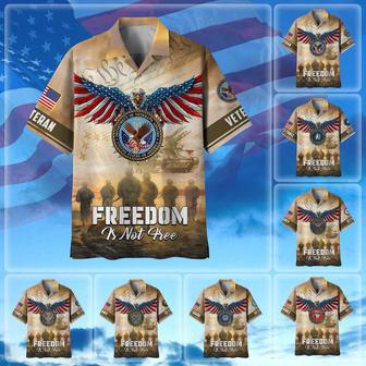 Premium Freedom Is Not Free US Veteran Hawaii Shirt | Newhawaiianshirts UK