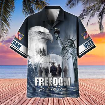 Premium Freedom Is Not Free US Veteran Hawaii Shirt | Newhawaiianshirts UK