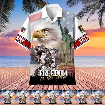 Premium Freedom Is Not Free US Veteran Hawaii Shirt | Newhawaiianshirts CA