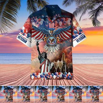 Premium Happy Independence Day U.S Veteran Hawaii Shirt | Newhawaiianshirts UK