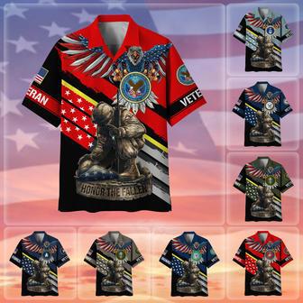 Premium Honor The Fallen US Veteran Hawaii Shirt | Newhawaiianshirts AU