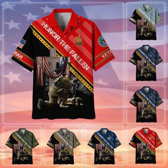 Premium Honor The Fallen US Veteran Hawaii Shirt | Newhawaiianshirts AU