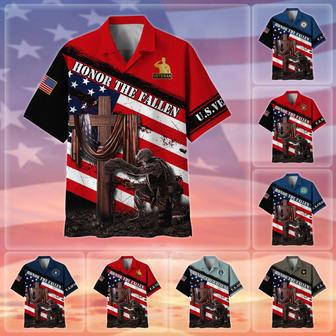 Premium Honor The Fallen US Veteran Hawaii Shirt | Newhawaiianshirts AU