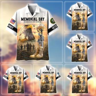 Premium Memorial Day Remember And Honor US Veterans Hawaii Shirt | Newhawaiianshirts AU