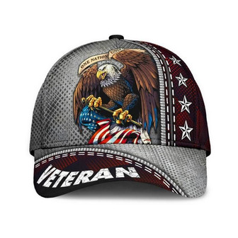 Premium Men's Veteran Cap Printed Red - Monsterry