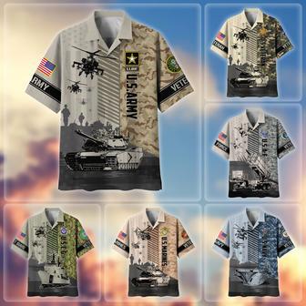 Premium Multiple US Military Services US Veterans Hawaii Shirt | Newhawaiianshirts AU