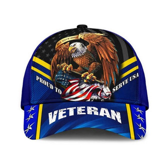 Premium Prond To Sever USA Veteran Cap Blue - Monsterry