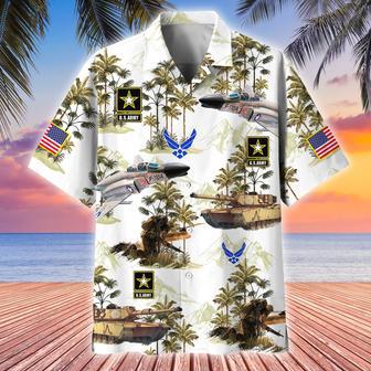 Premium US Army US Air Force Veteran Hawaii Shirt | Newhawaiianshirts AU