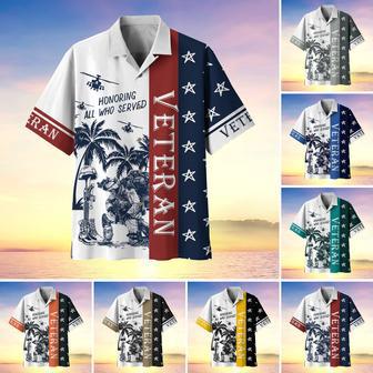 Premium U.S Multiple Service Veteran Hawaii Shirt | Newhawaiianshirts UK