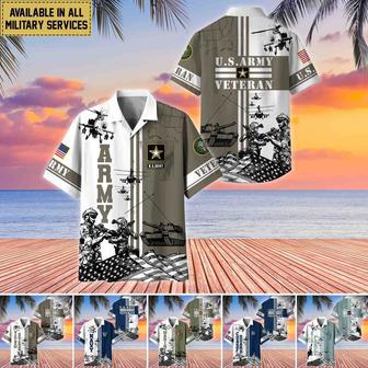 Premium US Veterans Hawaii Shirt With Pocket, Gift For Army Veteran, Navy Veteran, Marine Veteran, Air Force Veteran, Coast Guard Veteran, Vietnam Veteran, Gift For Veterans Day, Father's Day, Independence Day | Newhawaiianshirts CA