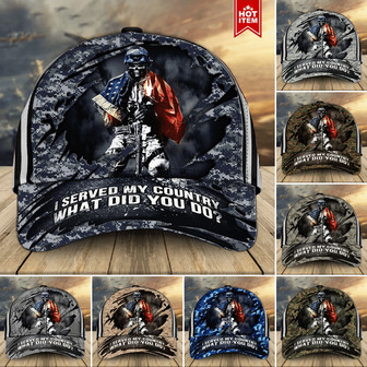 Proud To Be A US Veteran Classic Cap Multicolored Printed - Monsterry