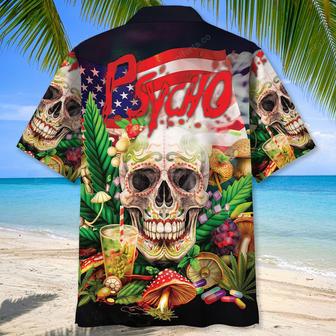 Psycho Skull Hawaiian Shirt for Men, Women, Skull Lovers Summer Shirt | Newhawaiianshirts UK