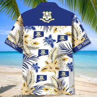 Qui Transtulit Sustinet Connecticut State Proud Hawaiian Shirt for Men, Women, Connecticut State Proud Summer Beach Shirt | Newhawaiianshirts AU