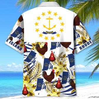 Rhode Island Proud State Hawaiian Shirt for Men, Women, Rhode Island Chicken Tropical Hawaiian Shirt | Newhawaiianshirts UK