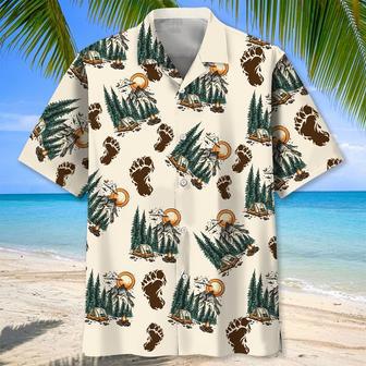 Sasquatch Camp Fire Drinking Team Hawaiian Shirt for Men, Bestie, Funny Sasquatch Camping Shirt | Newhawaiianshirts UK