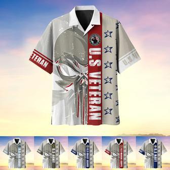 Skull Multiservice US Veteran Hawaii Shirt | Newhawaiianshirts AU