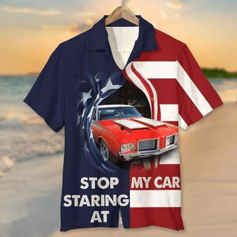 Stop Staring At My Car Custom Car Hawaiian Shirt Gift For Car Lovers | Newhawaiianshirts