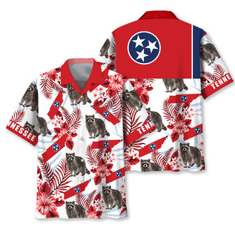 Tennessee Proud State Hawaiian Shirt for Men, Women, Tennessee Flag Tropical Hawaiian Shirt Summer Vibes | Newhawaiianshirts